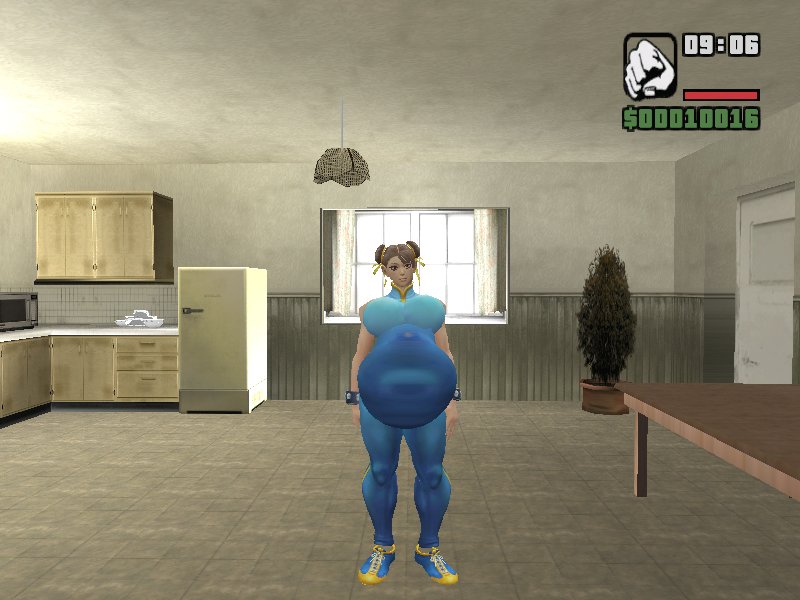 Gta San Andreas Chun Li Super Thicc With Big Belly Mod